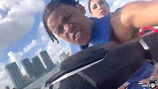 busty milf gets her back blown out on south beach pt 1