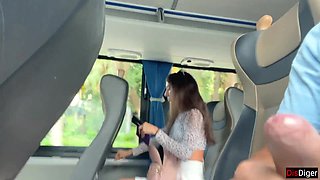 Public Penis Flash - I Pull Out Shaft in Bus Full Of People And Stranger Makes Me Cum With Her Hand