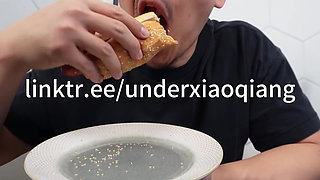Eating Cum Filled Hotdog Asmr