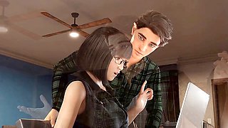 Cartoon movie, ass-to-mouth, wife at party