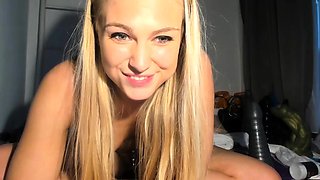 Blonde Teen Solo Masturbating On Webcam