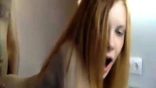 Cute Redhead Teen Fucked Doggystyle on the Hump Bus
