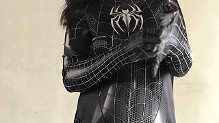 Sexy Girl Cosplay Black Spiderman Costum Get Fuck And Creampie