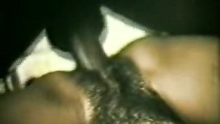 Big black guy fucks voracious blondie in the extremely hairy pussy