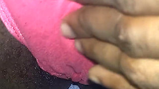 Flashing Rubbing My Tight Hairy Pussy Closeup