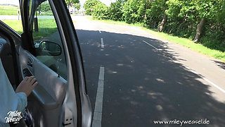 Blonde Babe Gets Ass Fucked Outdoor!