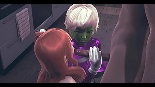 De.d or Alive Hentai - Hanoka and Another Friend Threesome - Japanese Asian Manga Anime Film Game Porn