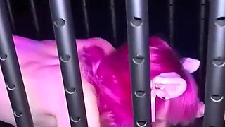 A Young Bitch Is Fucked in Her Cage