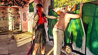 Femdom Session by the Sea. Smoking Fetish, Bootfetish, Footfetish, BDSM Flogging and Scratching