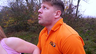 Fake Driving School - Anal sex in public fast hard car sex