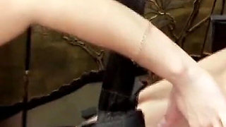 Black haired lesbian sluts wearing stockings while fulfilling their sexual needs