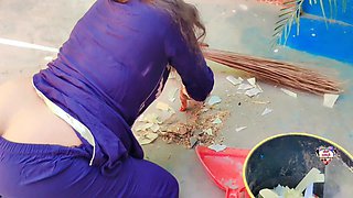 House Wife Floor Cleaning and Beautiful Show