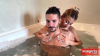 Raunchy Blond Babe Gets Shagged Hard By Tattooed Stud