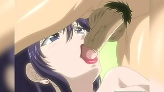 Hentai slut rides her boyfriend until his juicy dick explodes on her clit