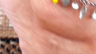 Amateur Blonde Mature Wife Enjoys Feet Worship