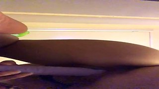 Excited girl is using a large fuckfest fucktoy while milking in front of the camera