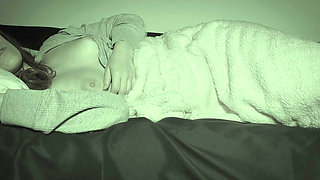 They almost catch me masturbating on my friend's couch.  Recorded with night vision camera.