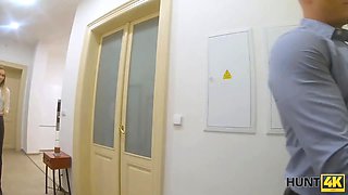 Hunt4k. carnal demonstrate for husband by stellar wife in pantyhose and customer