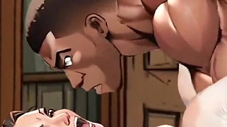 Cuckold Husband Came Home From Work Too Early and Caught His Wife Fucking the Gardener. Anime. Hentai