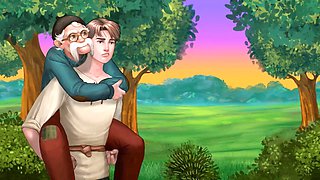 Big boob sex animation with a focus on the bum