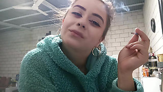 I Smoke in a Plush Hoodie