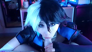 Sexy cosplayer teen provides awesome POV views in home scenes