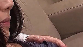 Japan cop teen Kirihara sprayed in pussy in threesome