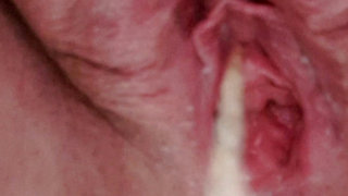 Pissing in close up with open pussy