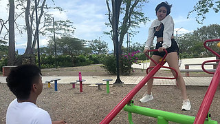 I Find a Guy in the Park and I Ask Him to Play with Me as an Ex-girlfriend to Take Him Home and Give Him the Best Fuck