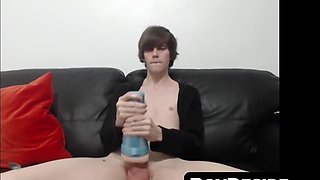 BoyDesire.com - Clark Lewis' long dick fleshlight play and cum-soaked finale
