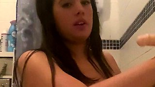 Big titted glory hole blowjob slut fucks and loves facial