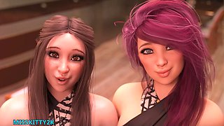 Eye-rolling orgasm in cartoon fantasy with Misskitty2k