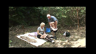 Old Couple Has an Outdoor Fuck with a Teen