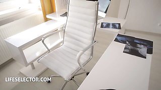 Admirable Shalina Devine and Eveline Dellai at fucking trailer