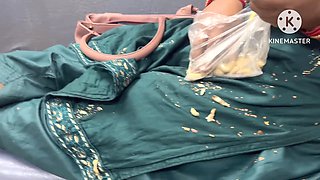 Plus-size desi aunt getting her home action on