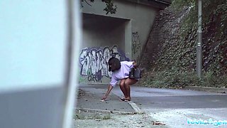 Samanta takes a bait and gets dicked down in public POV