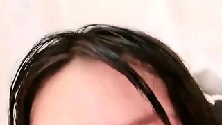 Amateur asian teen licks ass and sucks cock