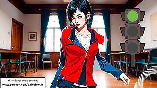 JOI hentai - Green light, red light. Instructions for masturbation with a Spanish voice.