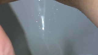 Compilation of Unshaven Pussy Pissing with a Pad Close-up! Urine in the Toilet! POV!