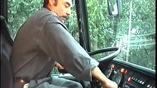 A Partouze in a Bus in the Middle of a Trip to Corsica!