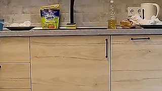 Kitchen Sex, Hardcore Fuck for Perfect Body Babe, Sexy Blonde Cooking Dinner in the Kitchen Gets Fucked Hard Till She Squirts