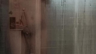 Morning shower sex before going for work - she likes his cum on her face