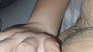Will step mom hand slip on stepson 9 inch of dick