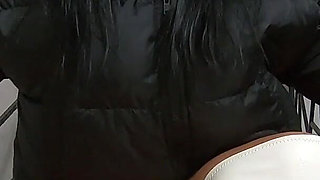 Downjacket Squirt and Wet Fetish Masturbation, Pee Play and Intense Orgasm 318