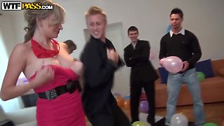 Really awesome teen orgy during a birthday party