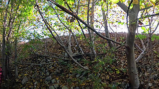 Risky Outdoor Blowjob by the Lake Red Shiny Downjacket Fetish 316