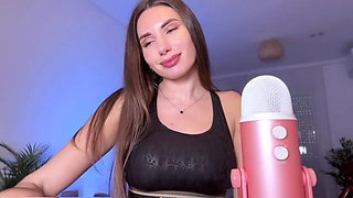 Hot brunette, pumping, big tits girl