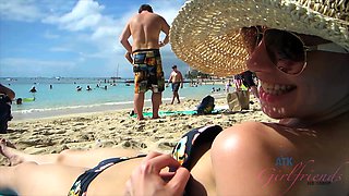 Sexdate amateurs at the public beach 1