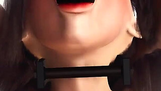 Hard sex in the prison! Sexy college girl in restraints gets fucked by a black big cock