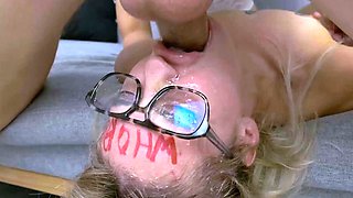 sexy whore gets extreme rough fat dick face fucked